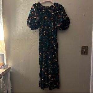 a new day Floral Puff-Sleeve Midi Dress